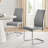 Lenworth Modern Chrome Metal and Glass Dining Table Set with 6 Luxury Faux Leather Dining Chairs-881681694