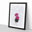 Two Pink Roses - Single Picture Frame Painting on MDF-56854504-56854506