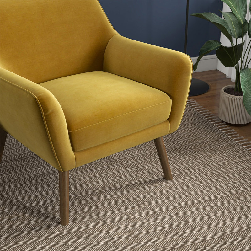Chaise longue Panom en velours doré (chaise incluse seulement)
