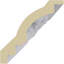 2 3/4"H x 2 3/4"P x 4"F x 94 1/2"L Tristan Crown Moulding