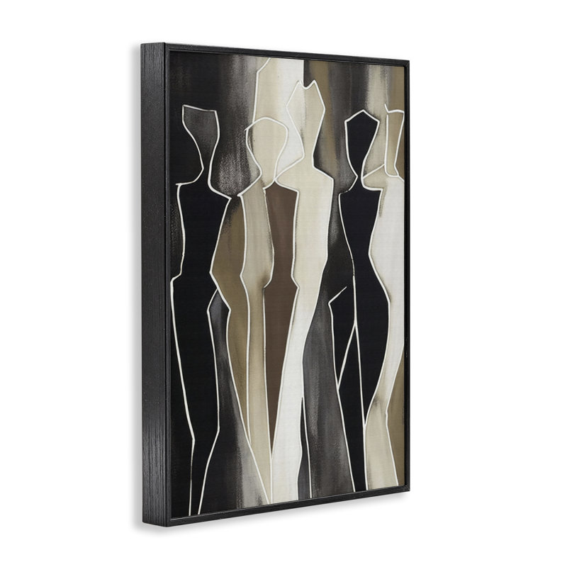 «Earthy People Silhouettes», estampe numérique, design par LSR Creative Studio, H 18 po x l 12 po