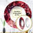 Rommy Abstract Red And Purple Romance Flower - Abstract Unique Wall Mirror, Modern Round Mirror, Printed Metal Art-13527057