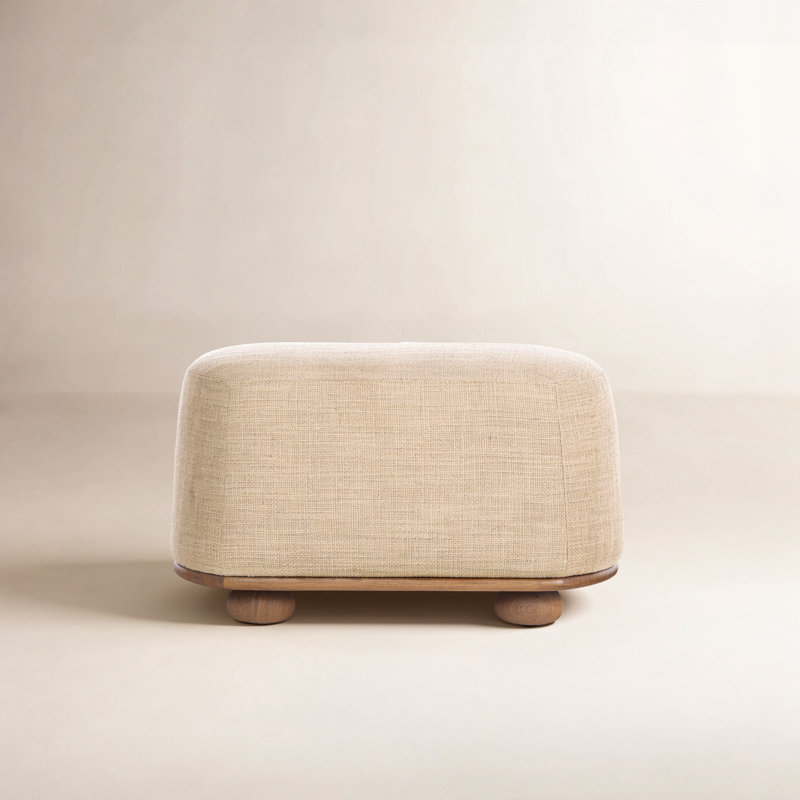 Maria Oval Ottoman-Saxon Sand, Sandy Oak, Saxon Sand