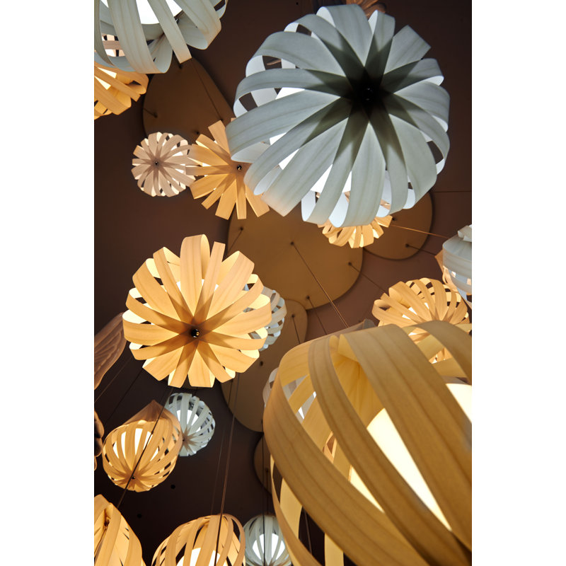 Raindrop 1 - Light Pendant, 14.2" H x 8.7" W x 8.7" D, Ivory White, G-9 Base