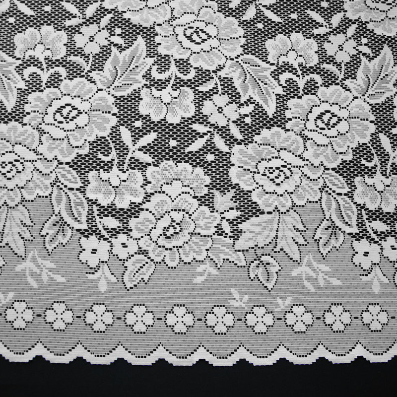 Caire Lace Semi Sheer Curtain Single Panel, 200cm Width x 91cm Drop