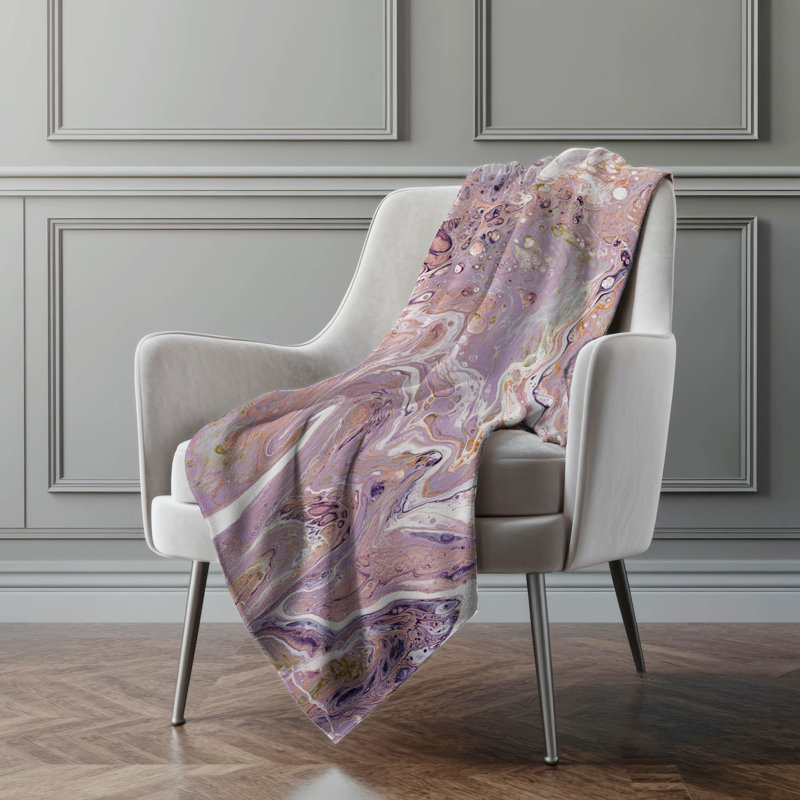 Addison Machine Washable Sherpa Abstract Throw Blanket