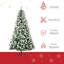 Sapin de Noël artificiel enneigé 6 pi avec branches réalistes, 61 pommes de pin et 800 pointes