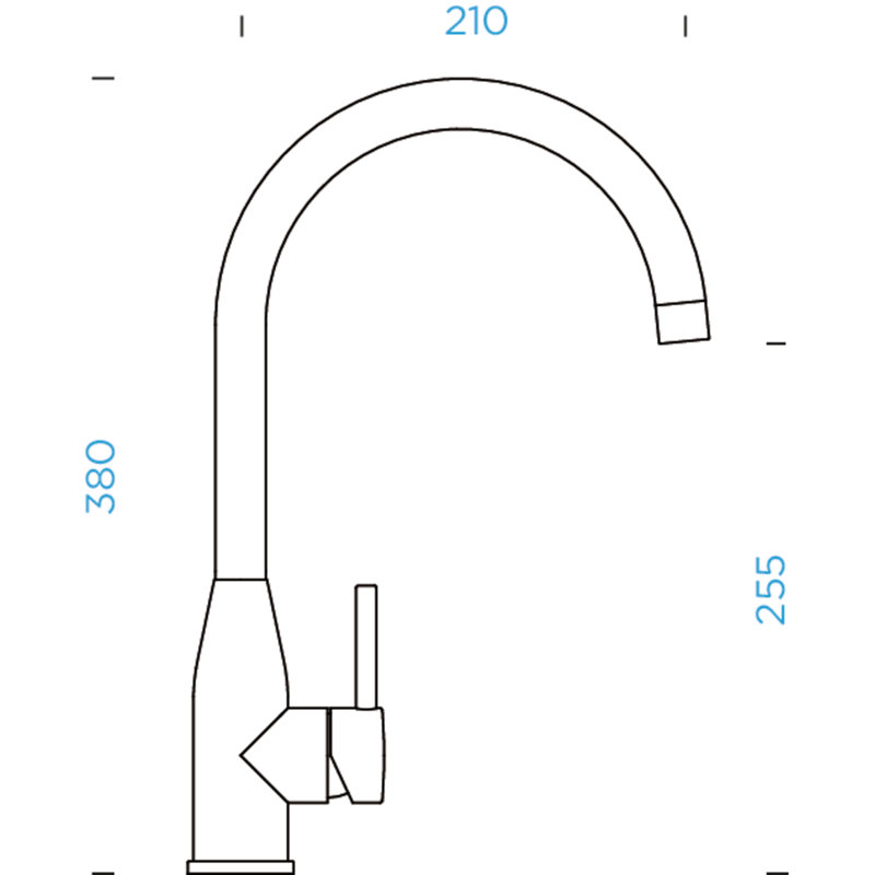 Schock Single Lever Monobloc Tap, White/Gold