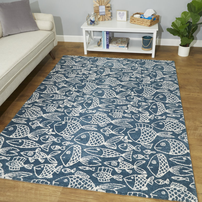 Tapis bleu Pelham, Rectangle 5 pi 3 po x 7 pi