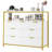 41.7"W 7-Drawer Double Dresser With Open Shelf-99452817