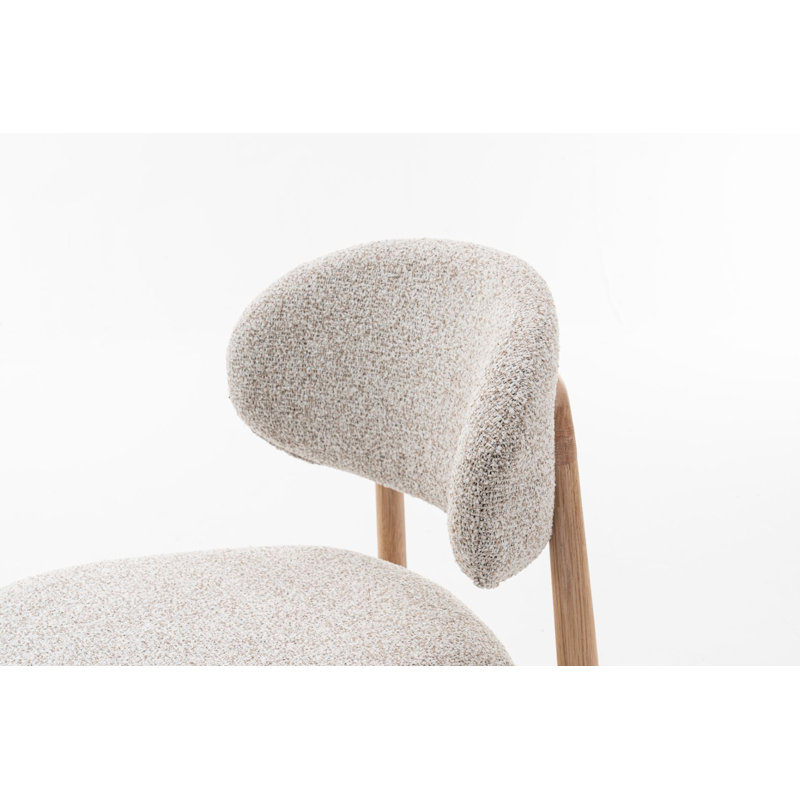 Chaise de salle à manger en bois de chêne et noyer Borna