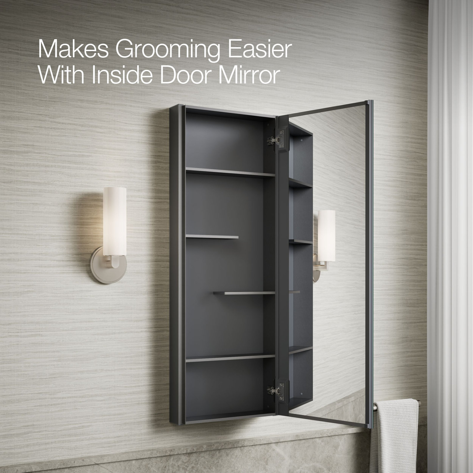 Maxstow Surface Medicine Cabinet, 40" H x 15" W x 3.5" D