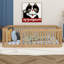 Structure de lit double Montessori avec clôture, conception sans lattes pour le jeu créatif, espace de bricolage, barrière de sécurité en bois massif-1517129815