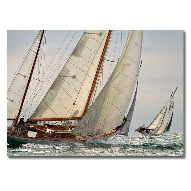 "Sunday Sailing" par Decorumby, impression non encadrée, H 16 po x l 20 po x P 1,5 po, Acrylique