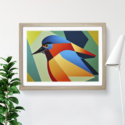 Kingfisher Bird Abstract Vol.3 - Framed Print