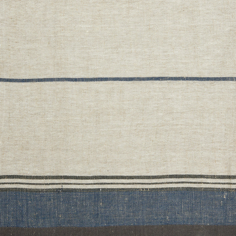 Zhang Tablecloth, Ivory/Blue, 60" Square