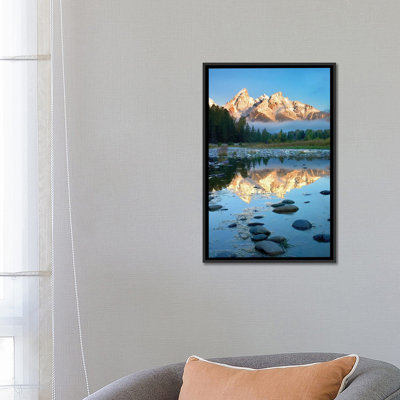 «Grand Tetons Reflection in Lake, Grand Teton National Park, Wyoming II» par Tim Fitzharris, reproduction sur toile tendue sur châssis