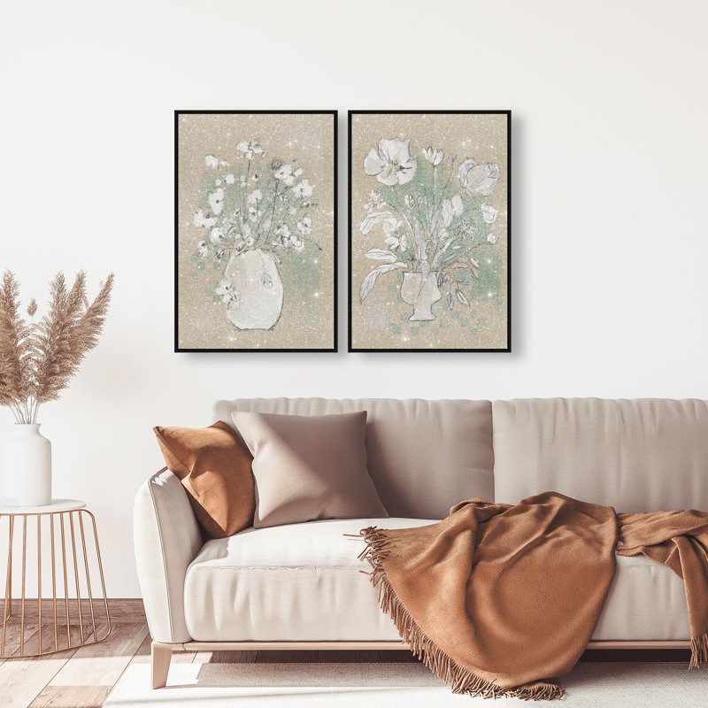 Spring Energy Set Set by Oliver Gal, 31" H x 21" W, Black Floater Frame