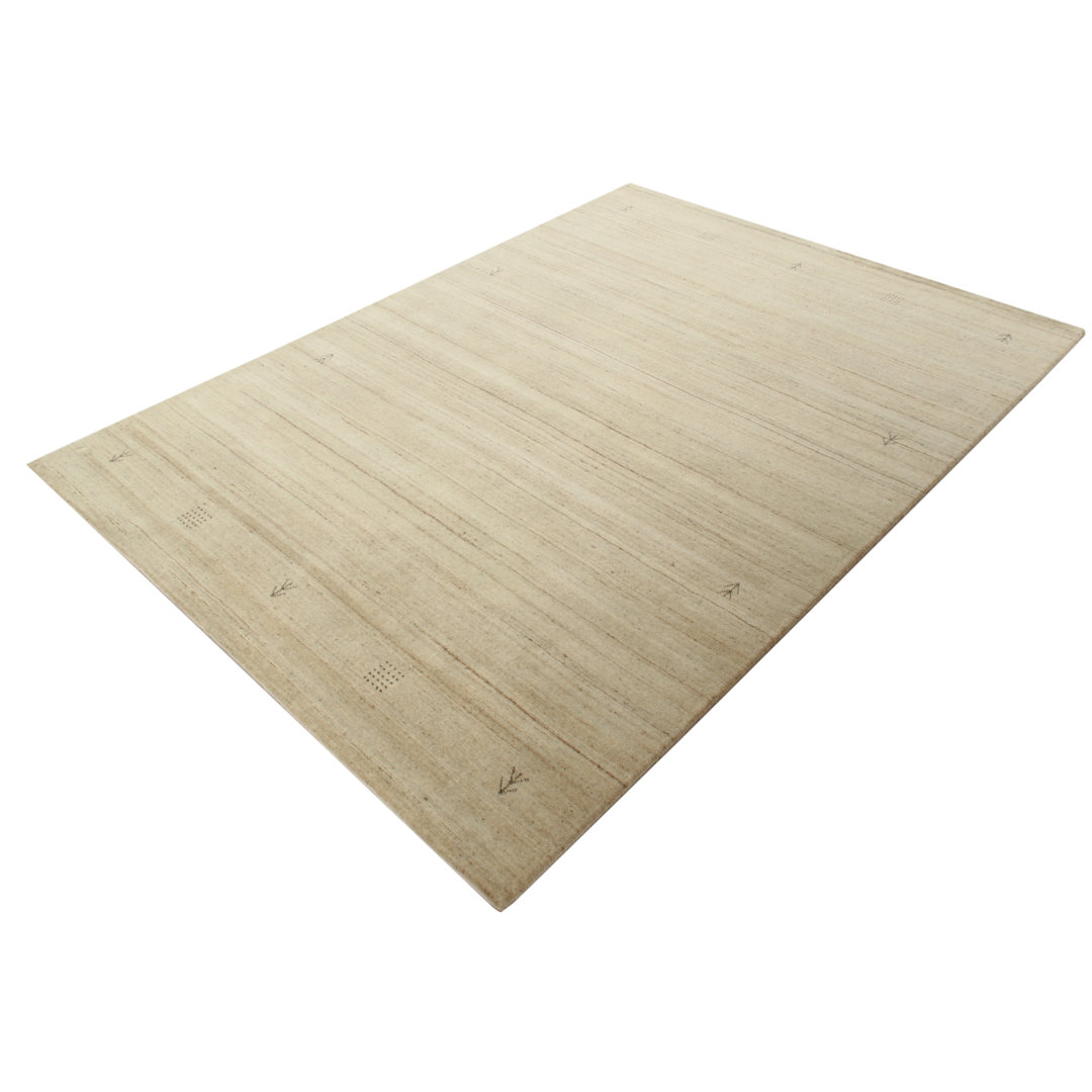 Hand Knotted Wool Cream Rug