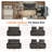 65.5" Wide Wall Hugger Power Reclining Loveseat with Outlets for Small Spaces, RV Loveseat Sofa with Armrest Storage, 360° Swivel Tray Table-2141352078-2141352307