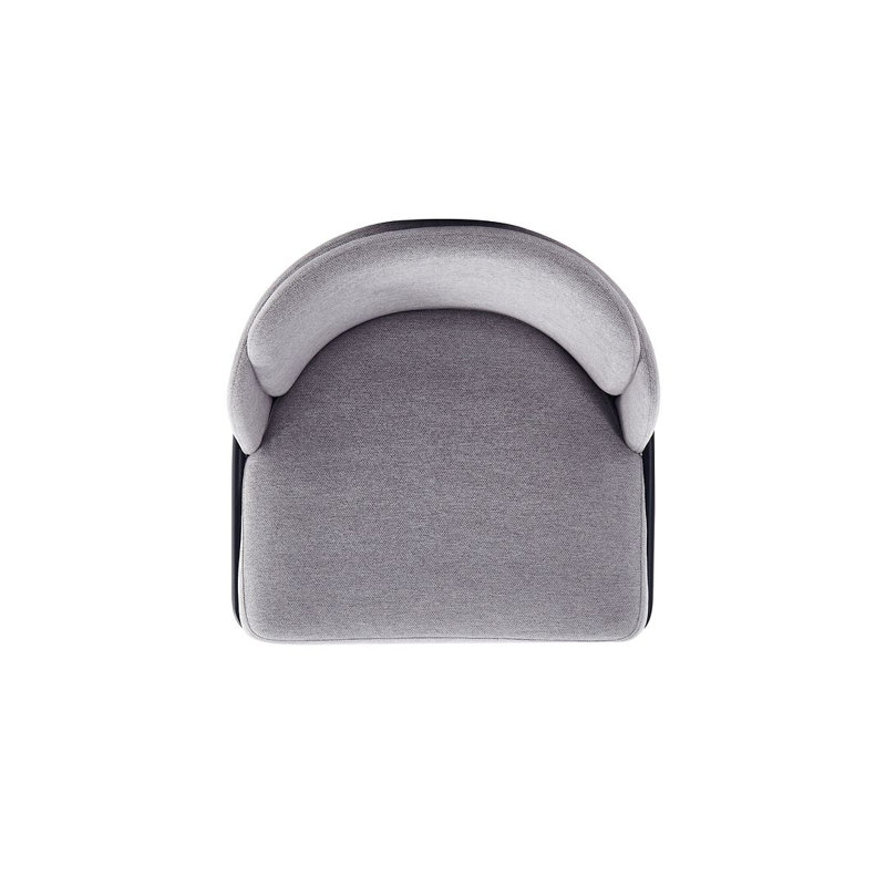 Flor Twill Weave Upholstered Metal Dining Chair in Weathered Gray, 1, Gray