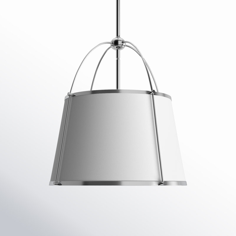 Clarke Medium Pendant, Polished Nickel