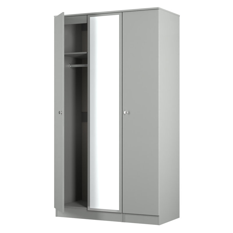 Borth Manufactured Wood Wardrobe, Uniform Grey/Dusk Grey