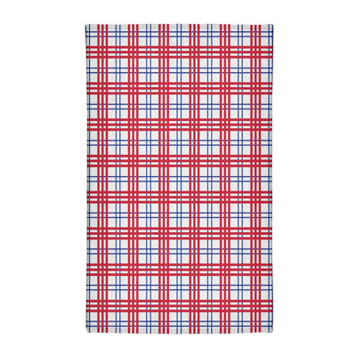 Tapis rouge / blanc à carreaux