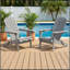Ensemble de 2 chaises Adirondack pliantes en bois pour l'extérieur avec chaise de patio en bois pré-assemblée pour terrasse