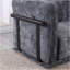 Canapé modulaire à la mode de 120 po avec cadre en fer et chenille gris foncé, idéal pour le salon-1104390324