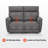 60.2" Power  Recliner Loveseat Sofa with Vibration, Dual Heating, Adjustable Headrest, Fabric-450494226