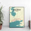 Galway City Map - No Frame Print-2108987039