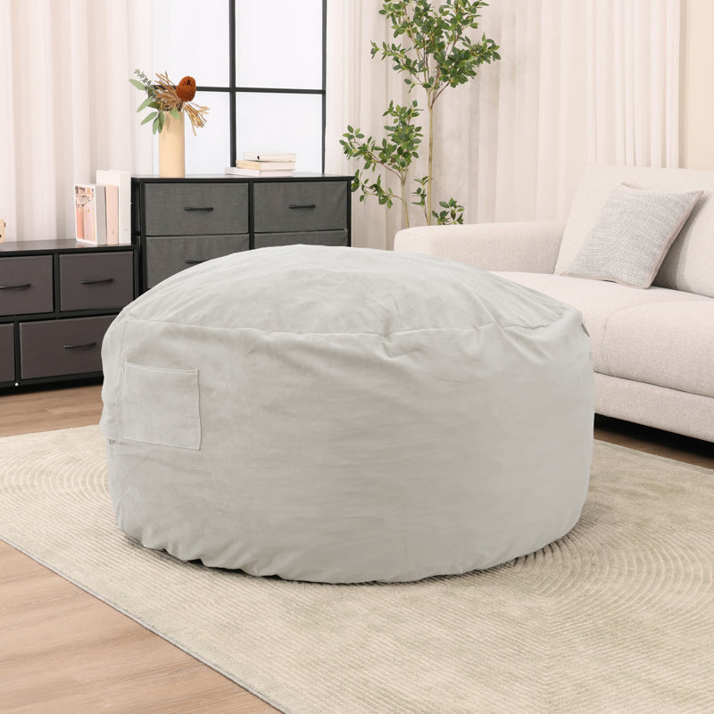 Fauteuil à billes Ester, Gris, H 22 po x l 36 po x P 36 po