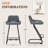 Upholstered Counter Stool With Metal Frame-81851024-82127070