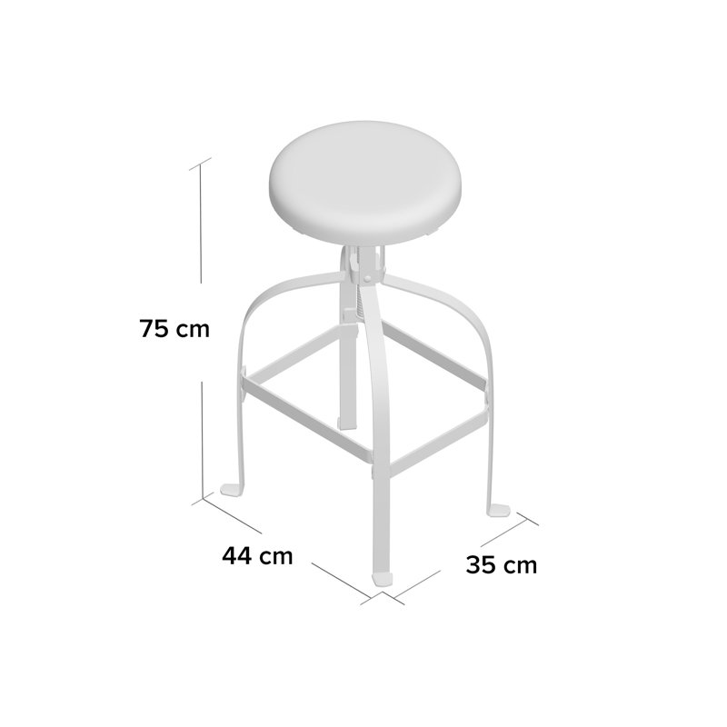 Swivel Adjustable Height Counter Stool with Metal Frame