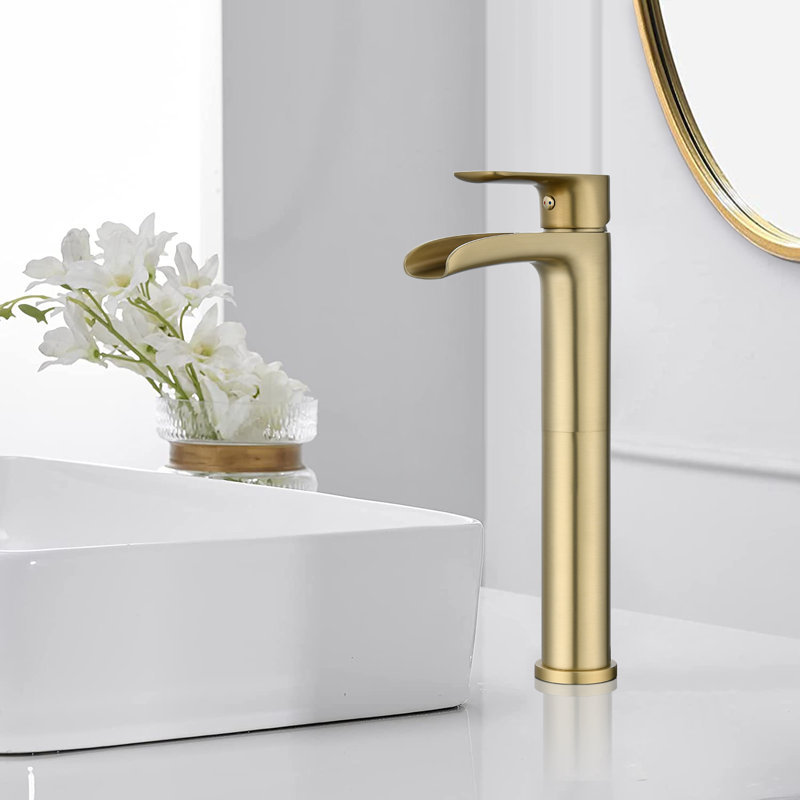 Single-Hole Single-handle Bathroom Faucet, Gold