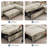 Waldorf 91.7" 3-Seat Sectional Sofa With Ottoman And Pull-Out Bed-129212696
