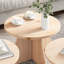 Coffee Table Round Living Room Wooden Rustic Accent Center Low-2070424882