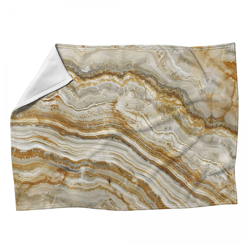 Jeté en molleton Marble - Jeté texturé pour canapés ou lits_16198, 50 po x 60 po