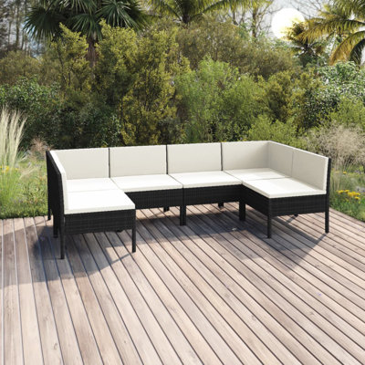 Tyniah 27.2" Wide Square Patio Sectional Set with Cushions