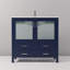 Ensemble de meuble-lavabo D 18,25 po, comptoir en céramique blanche et robinet-210381799-210381795
