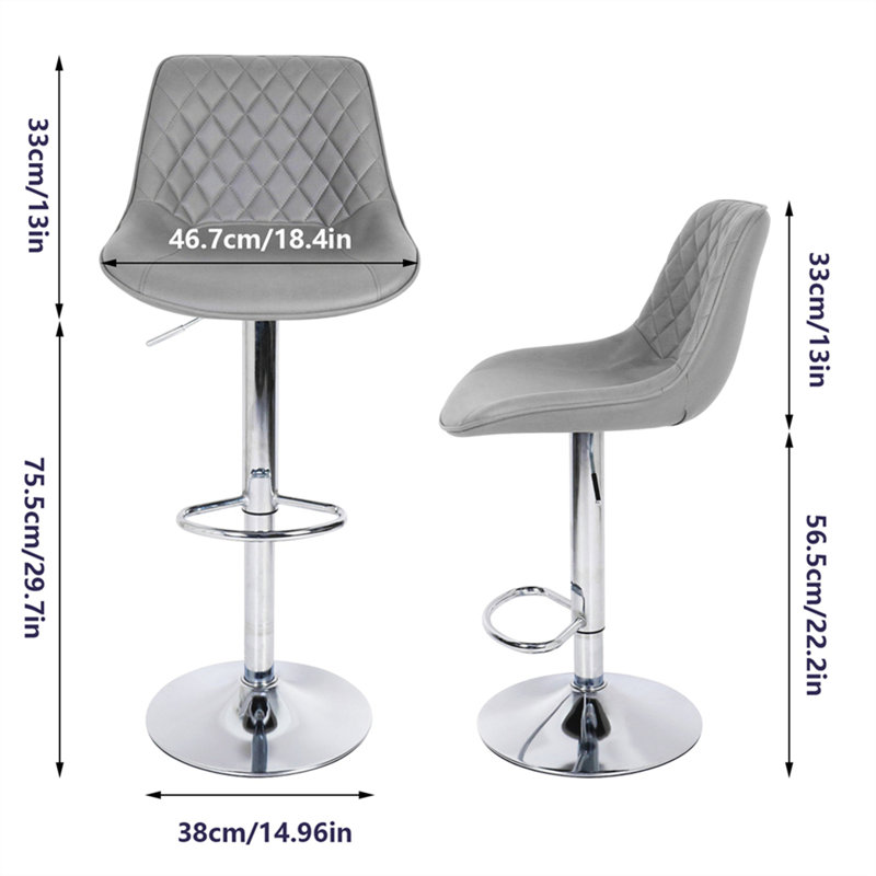 Brishen Swivel Upholstered Adjustable Height Counter Stool