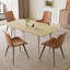 Table de salle à manger de 55 po avec 4 chaises rembourrées-31203940-31203936