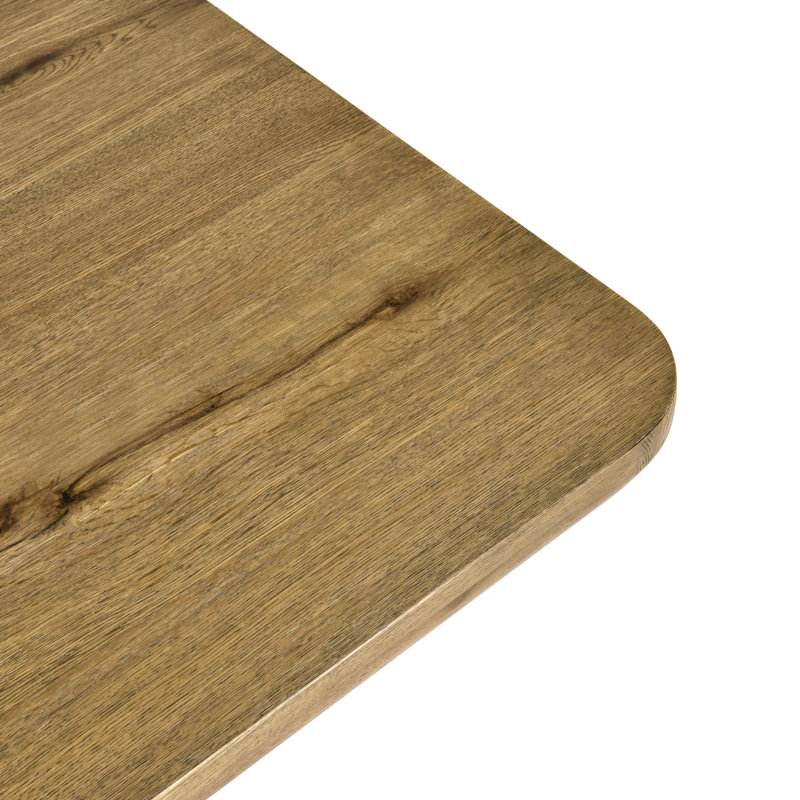 Pedestal Dining Table, Light Brown, 30" H x 71" L x 39" W
