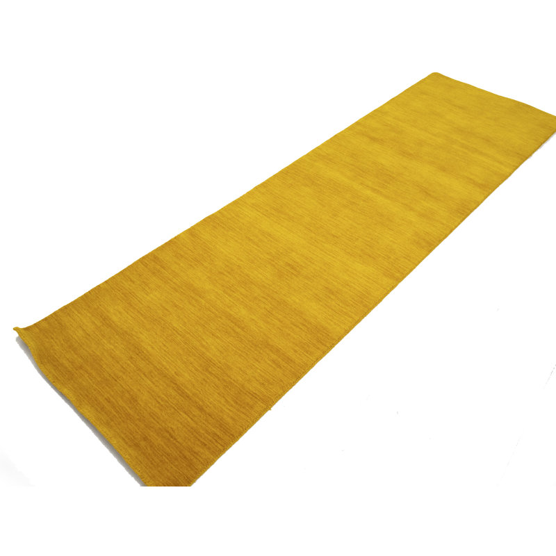 Tapis de couloir oriental doré moderne tissé à la main 3 x 9, Orange, Tapis de couloir 3 pi x 9 pi