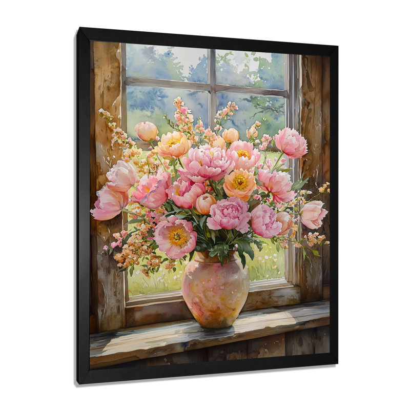Kirby - salon d'art mural floral, Noir, H 20 po x l 12 po, Reproduction encadrée d'une seule photo