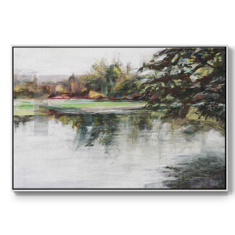 Dédicacé sur toile, H 27 po x l 41 po x P 2 po, Toile encadrée flottée blanche