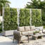 Lit de jardin surélevé avec treillis sur roulettes - Boîte à fleurs polyvalente en métal avec treillis, boîtes à fleurs multi-styles avec écran d'intimité en treillis pour patio et jardin-2080977984-2080978015