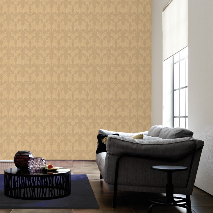 Tessuto 10.05m x 53cm Wallpaper, Beige/Orange