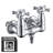 SUMERAIN High Flow Bathtub Faucet Wall Mount, Clawfoot Tub Faucet with Brass Rough-in Valve-88302487